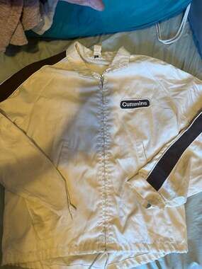 King Louie Cummins Jacket Size Medium Vintage Cream Work